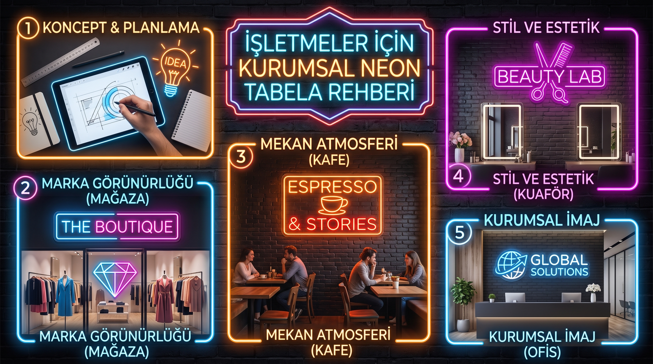 Kurumsal logo ve LED neon tabela planlaması
