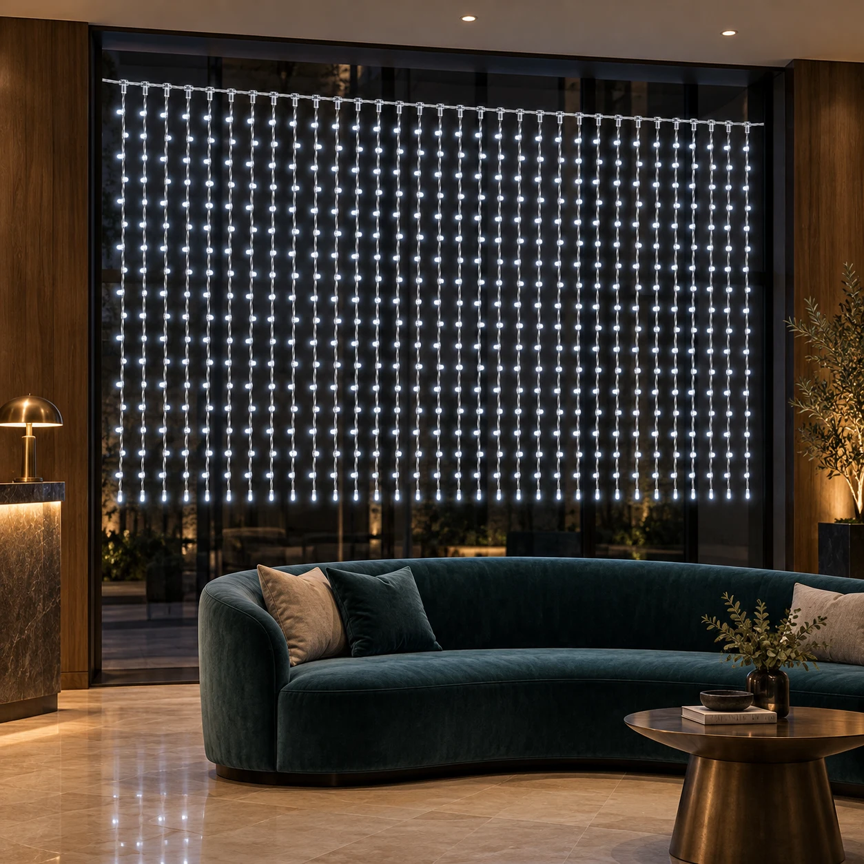 3 × 2 Metre 600 LED Beyaz Perde LED