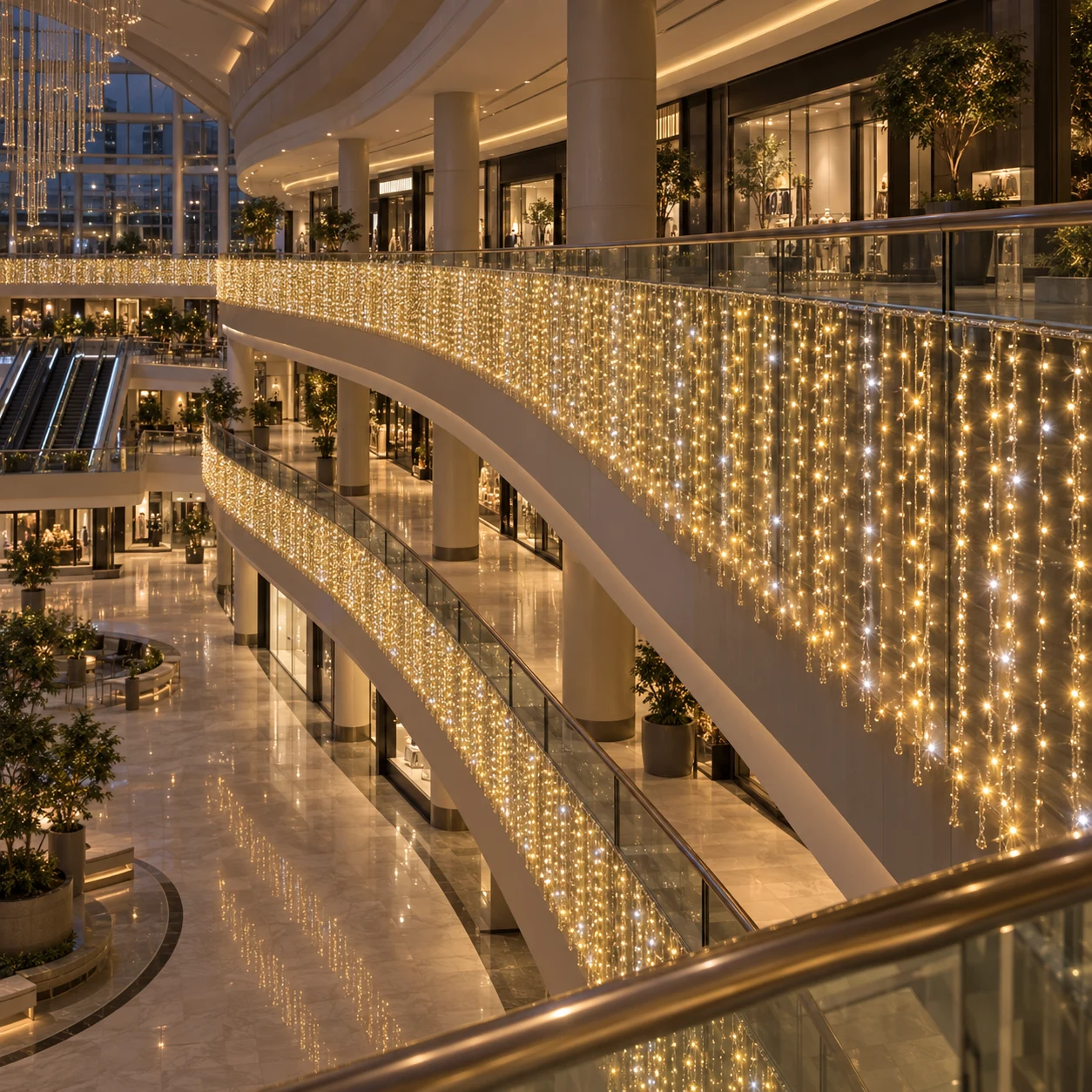 2 × 2 Metre 400 LED Günışığı Perde LED – Beyaz Flaş