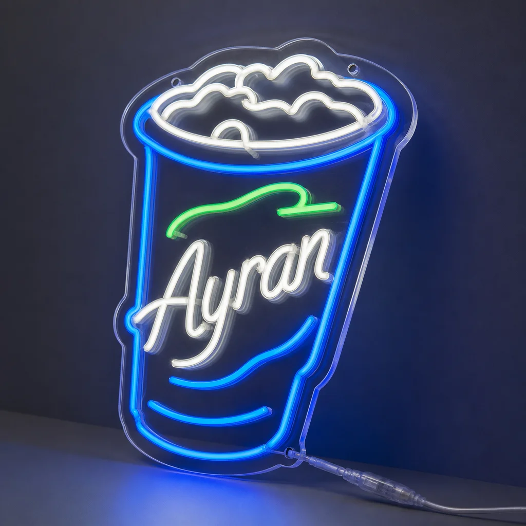 Ayran Tasarımlı Dekoratif Neon Tabela görsel 2