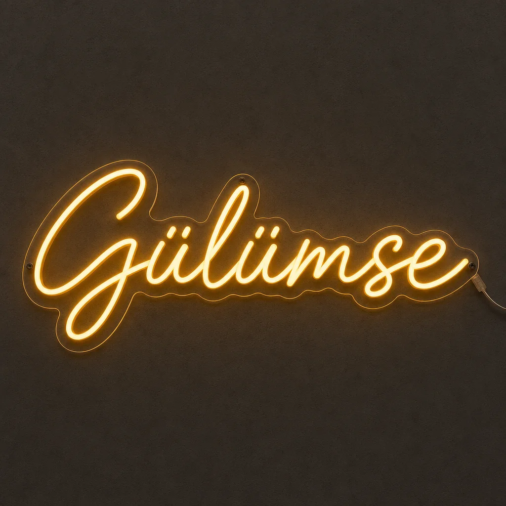 Gülümse LED neon tabela