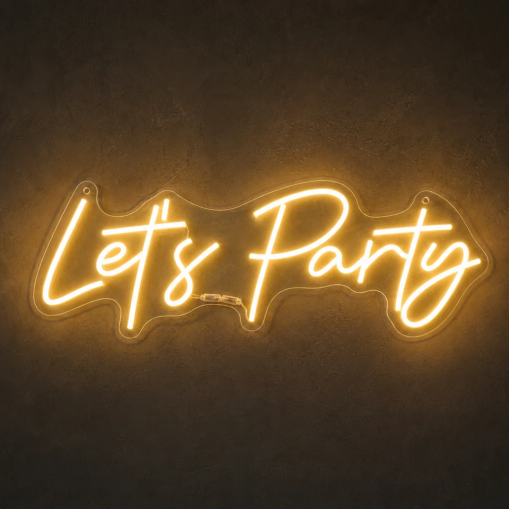 Let's Party LED neon tabela