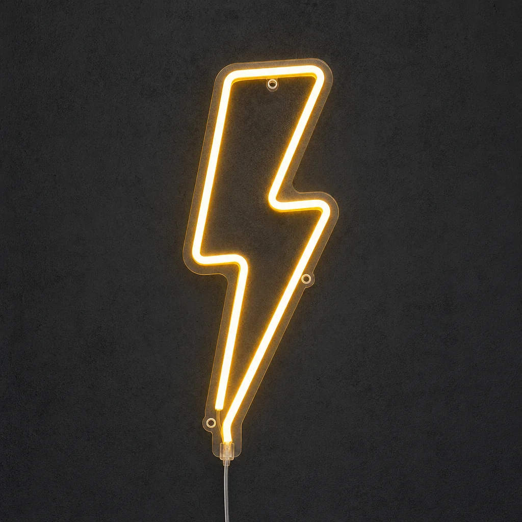 Şimşek Figürü LED neon tabela
