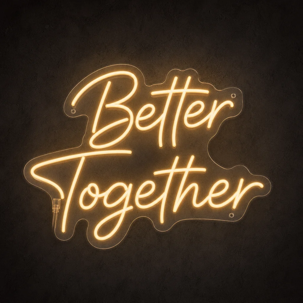 Better Together LED neon tabela