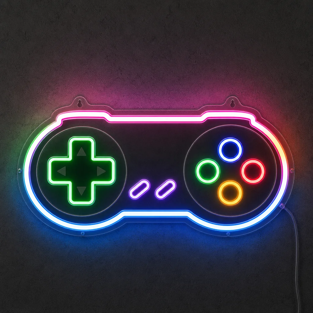 Retro Oyun Kolu LED neon tabela