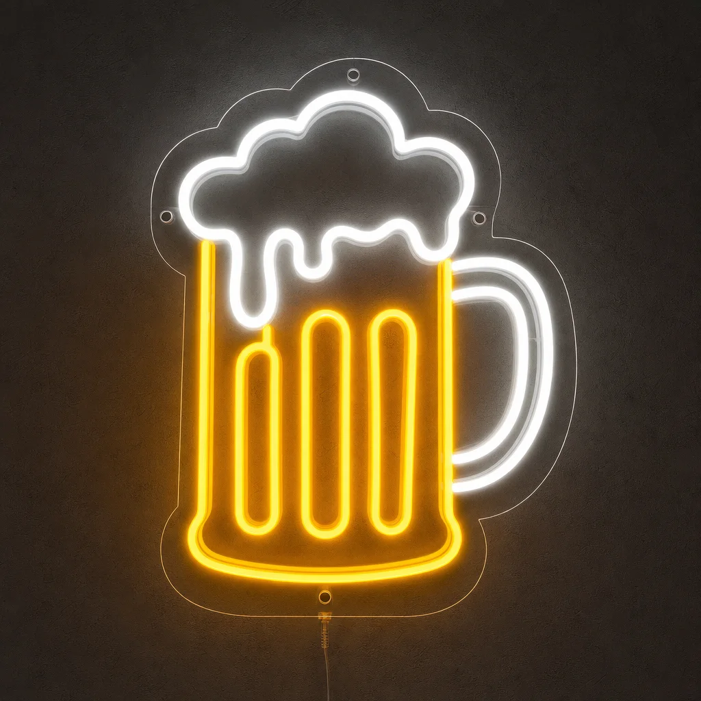 "Cheers" Bira Bardağı Neon Tabela LED neon tabela