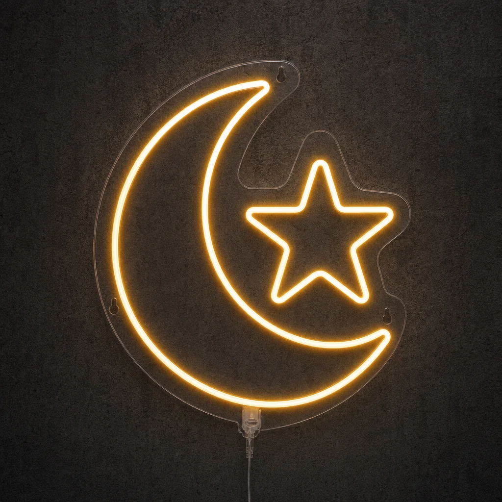 Yıldız ve Ay LED neon tabela