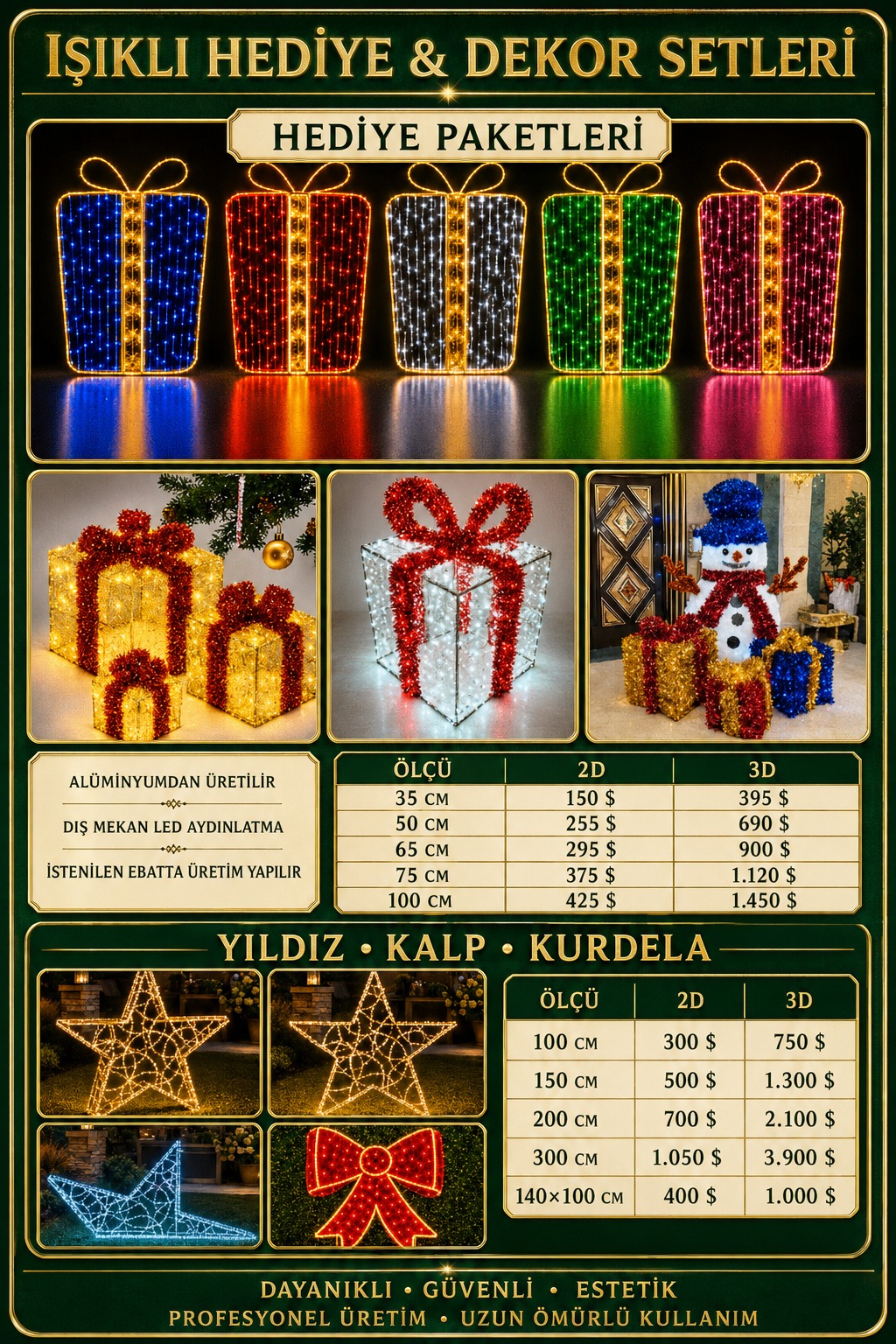 200 cm 2D LED Işıklı Yıldız